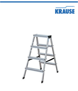 Професионална двустранна алуминиева стълба KRAUSE Dopplo 2x4, 0.85m